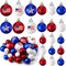 30 Pcs 4th of July Ball Ornaments Decorations (National Flag Style)